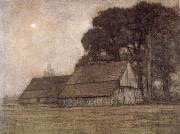 Piet Mondrian Sheep pen in the night oil